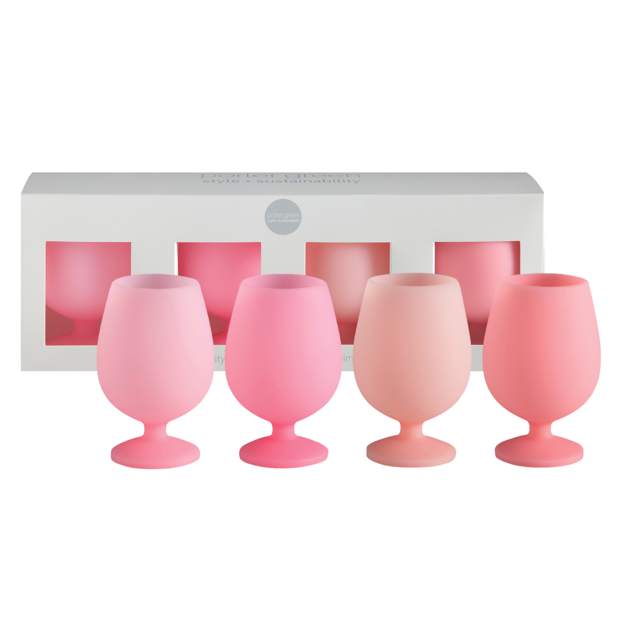 rose | stemm | silicone unbreakable wine glasses - porter green | style + sustainability