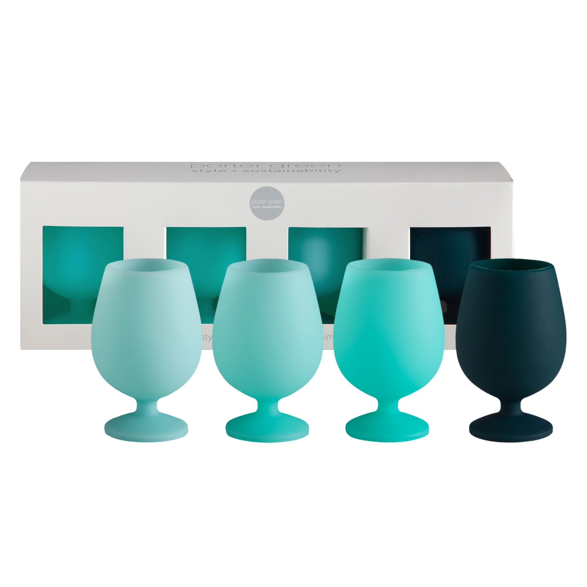 sarcelle | stemm | silicone unbreakable wine glasses - porter green | style + sustainability