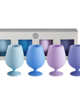 bleuet | stemm | silicone unbreakable wine glasses - porter green | style + sustainability