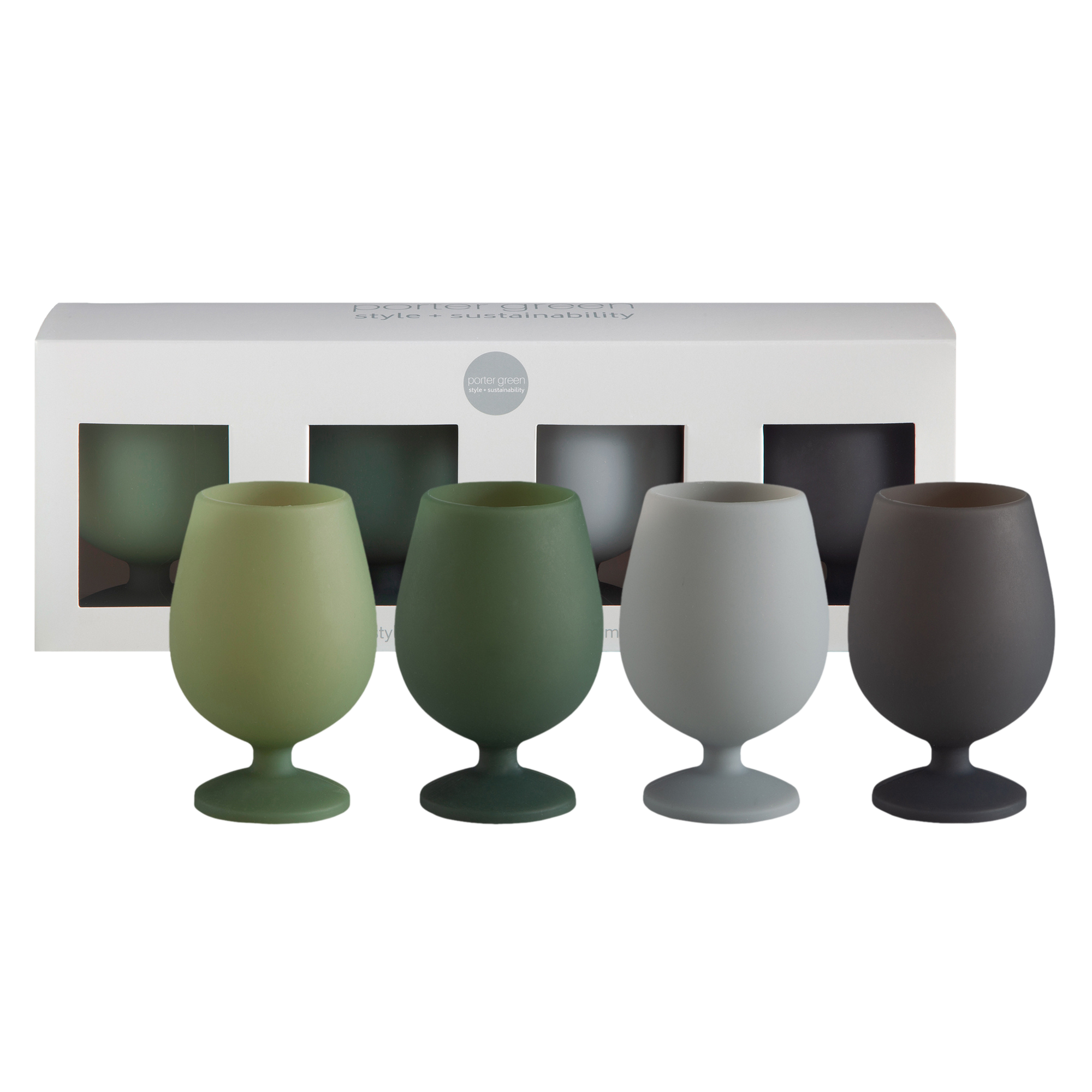 foret | stemm | silicone unbreakable wine glasses - porter green | style + sustainability