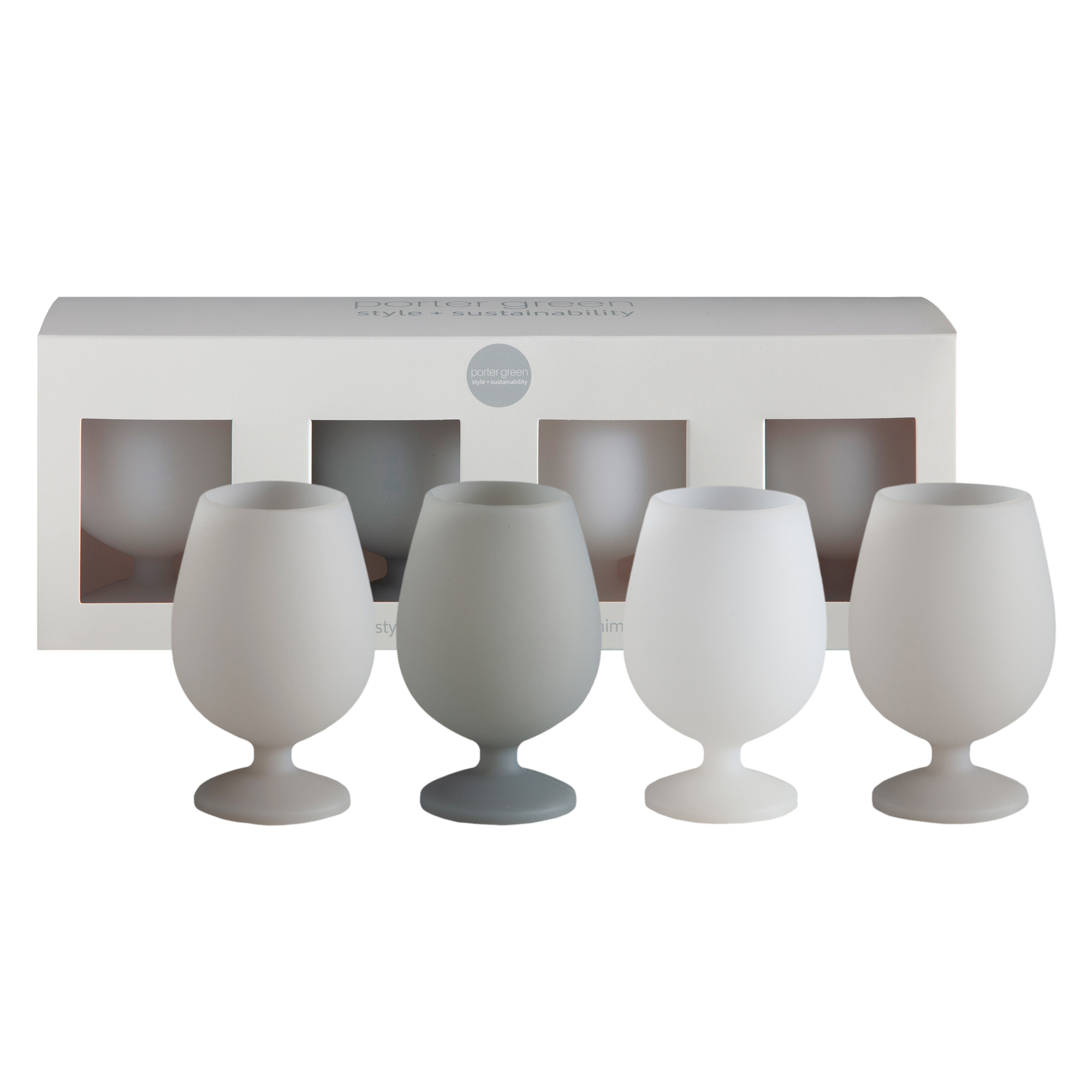 foret | stemm | silicone unbreakable wine glasses - porter green | style + sustainability