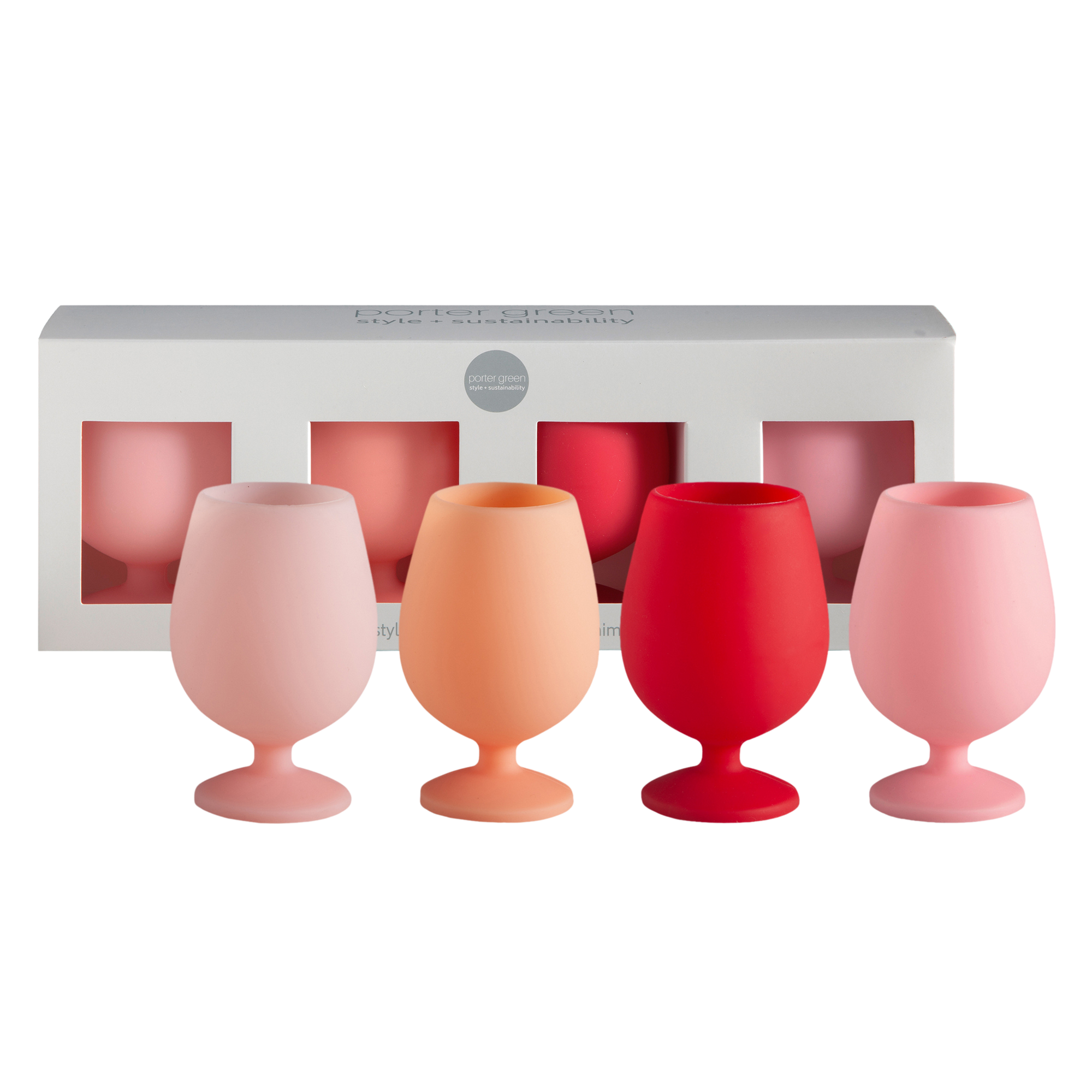 rouge | stemm | silicone unbreakable wine glasses - porter green | style + sustainability
