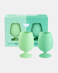 gerbera + leaf | stemm | silicone unbreakable wine glasses