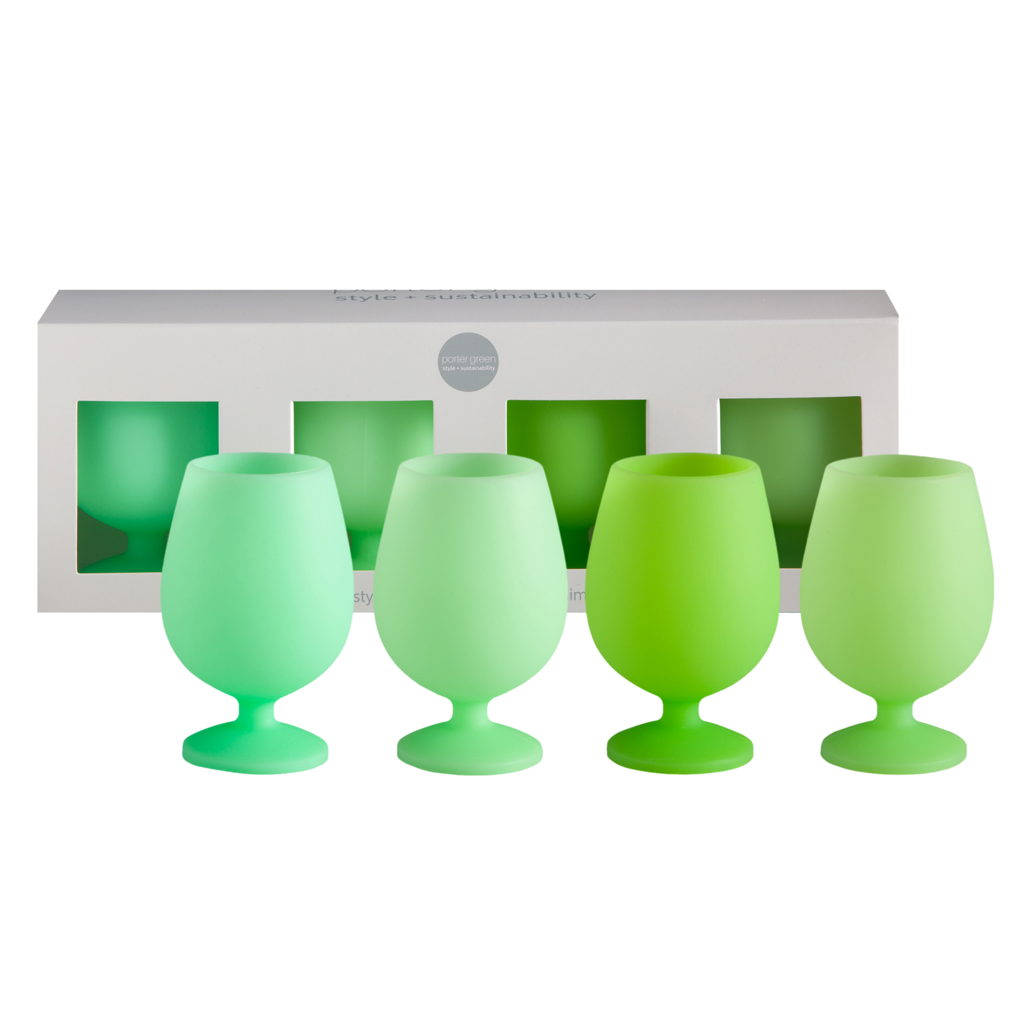 menthe | stemm | silicone unbreakable wine glasses - porter green | style + sustainability