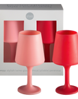 cherry + blush | swepp | silicone unbreakable wine glasses - porter green | style + sustainability