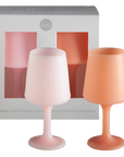 peach + petal | swepp | silicone unbreakable wine glasses - porter green | style + sustainability
