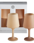 wheat + oat | swepp | silicone unbreakable wine glasses - porter green | style + sustainability