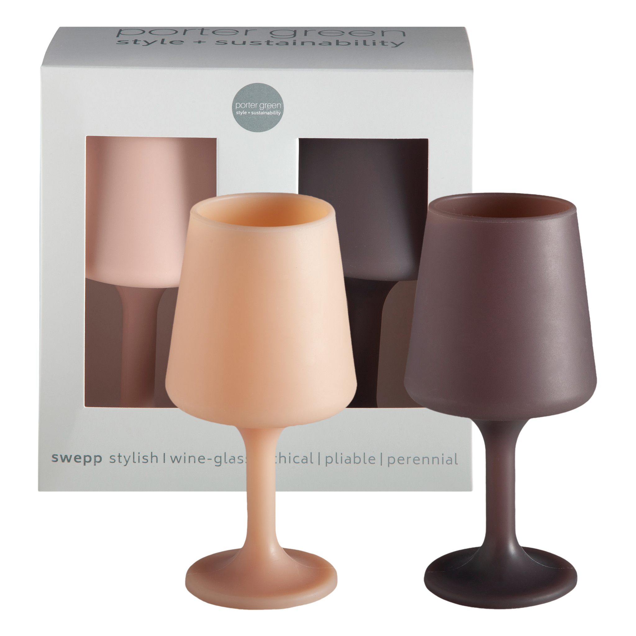 latte + donkey | swepp | silicone unbreakable wine glasses – porter ...