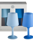 sky + kingfisher | swepp | silicone unbreakable wine glasses - porter green | style + sustainability
