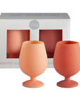 terra + peach | stemm | silicone unbreakable wine glasses - porter green | style + sustainability