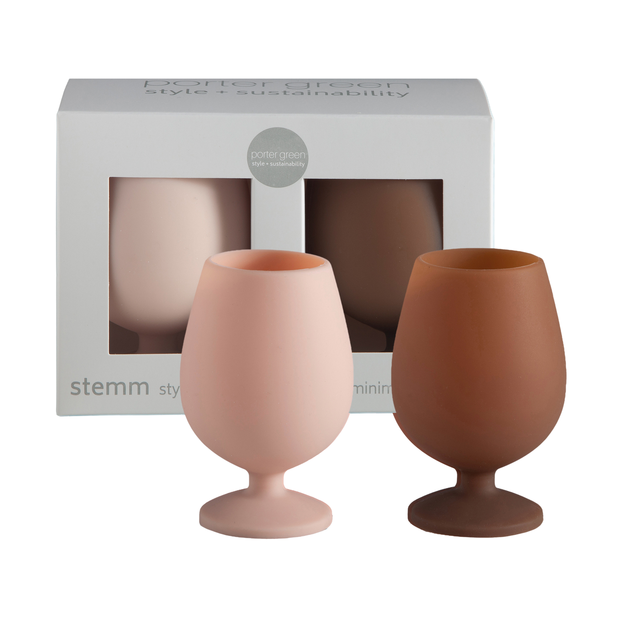 latte + donkey | stemm | silicone unbreakable wine glasses - porter green | style + sustainability
