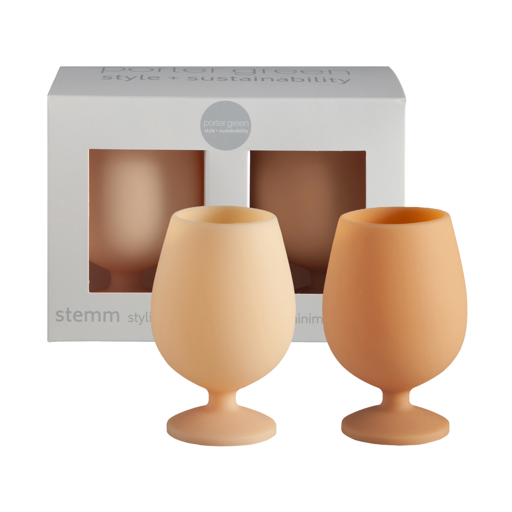 wheat + oat | stemm | silicone unbreakable wine glasses - porter green | style + sustainability