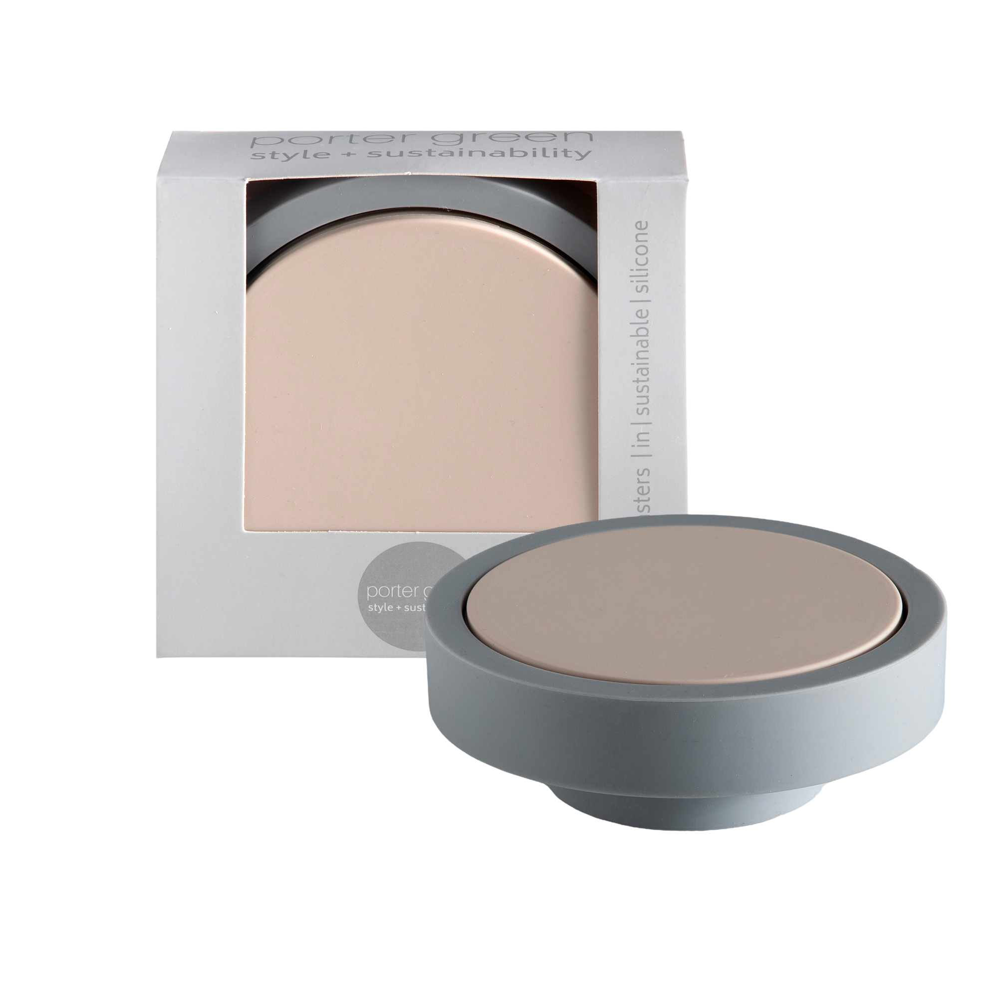 dove + stone | ciss | unbreakable silicone coasters - porter green | style + sustainability