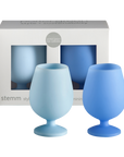 sky + kingfisher | stemm | silicone unbreakable wine glasses - porter green | style + sustainability
