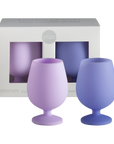 tanzanite + amethyst | stemm | silicone unbreakable wine glasses - porter green | style + sustainability