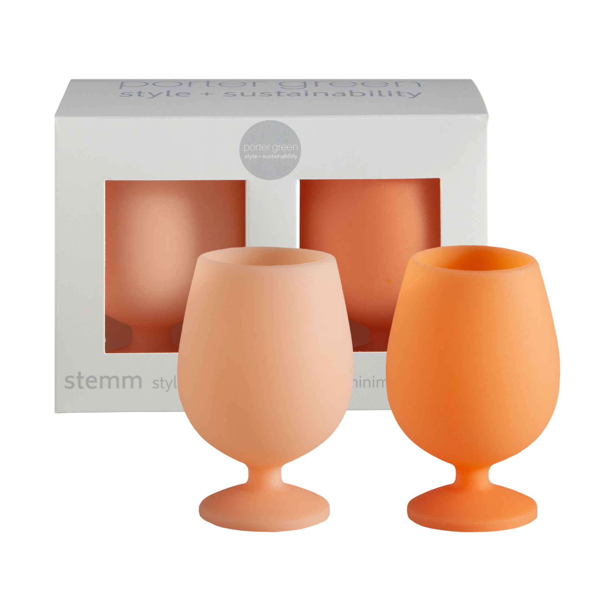 cantaloupe + tangelo | stemm | silicone unbreakable wine glasses - porter green | style + sustainability