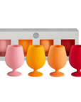 sunset | stemm | silicone unbreakable wine glasses - porter green | style + sustainability