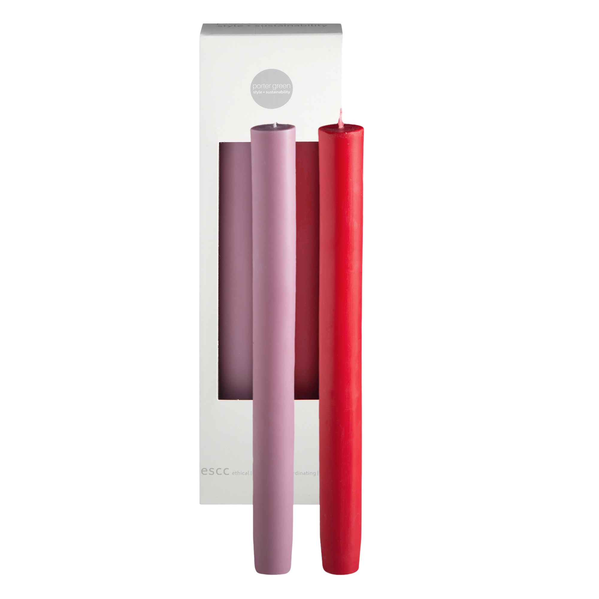 Cherry + Blush | escc dinner candle | soy - blend unscented candles - porter green | style + sustainability