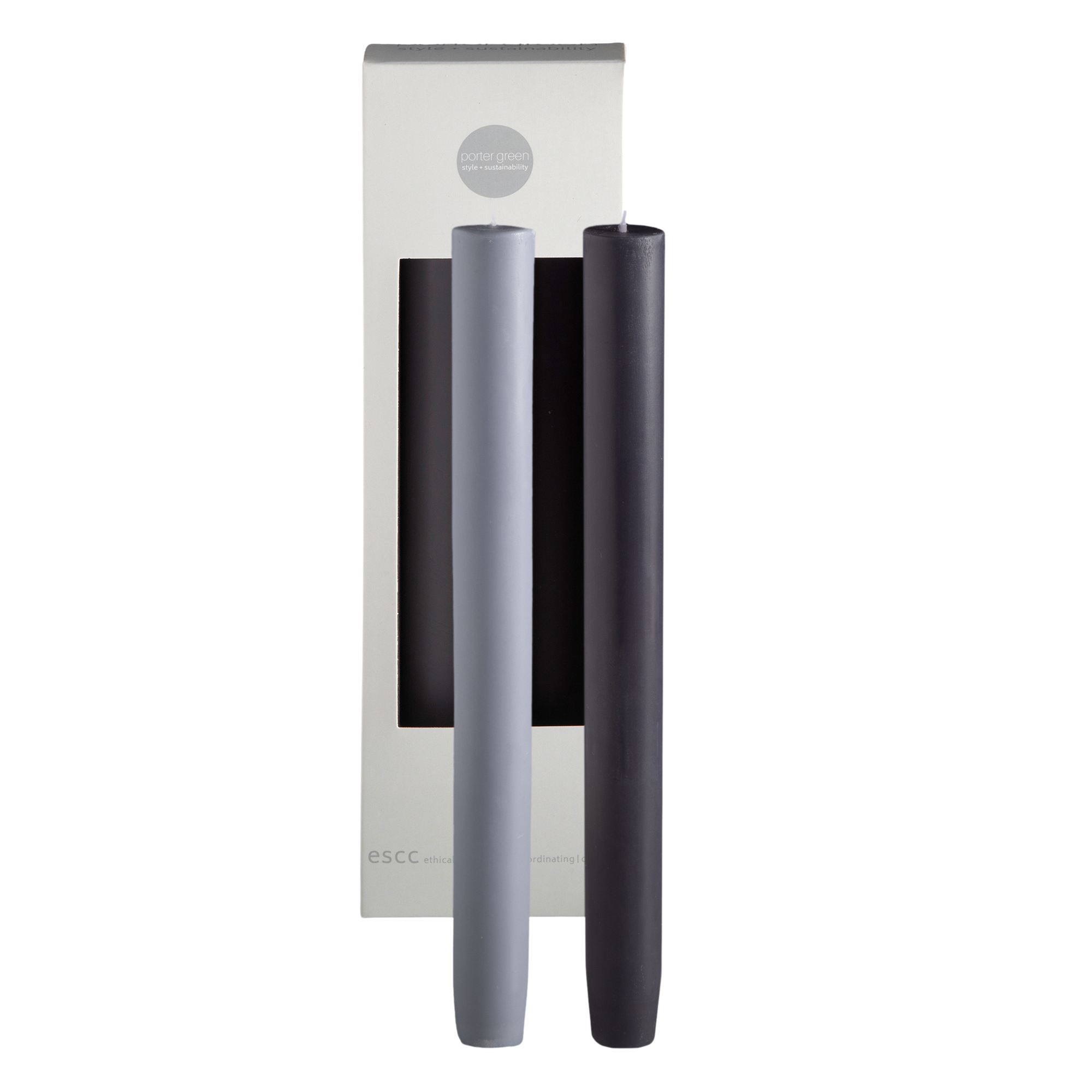 smoke + storm | escc dinner candle | soy - blend unscented candles - porter green | style + sustainability