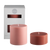 terra + peach | escc large pillar candle | soy - blend unscented candles - porter green | style + sustainability