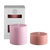 peach + petal | escc large pillar candle | soy - blend unscented candles - porter green | style + sustainability