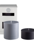 smoke + storm | escc large pillar candle | soy - blend unscented candles - porter green | style + sustainability