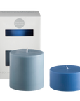 sky + kingfisher | escc large pillar candle | soy - blend unscented candles - porter green | style + sustainability