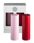 cherry + blush | escc medium pillar candle | soy - blend unscented candles - porter green | style + sustainability