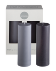 smoke + storm | escc medium pillar candle | soy - blend unscented candles - porter green | style + sustainability