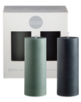 sage + olive | escc small pillar candle | soy - blend unscented candles - porter green | style + sustainability