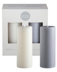 blanc + dove | escc small pillar candle | soy - blend unscented candles - porter green | style + sustainability