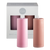peach + petal | escc small pillar candle | soy - blend unscented candles - porter green | style + sustainability