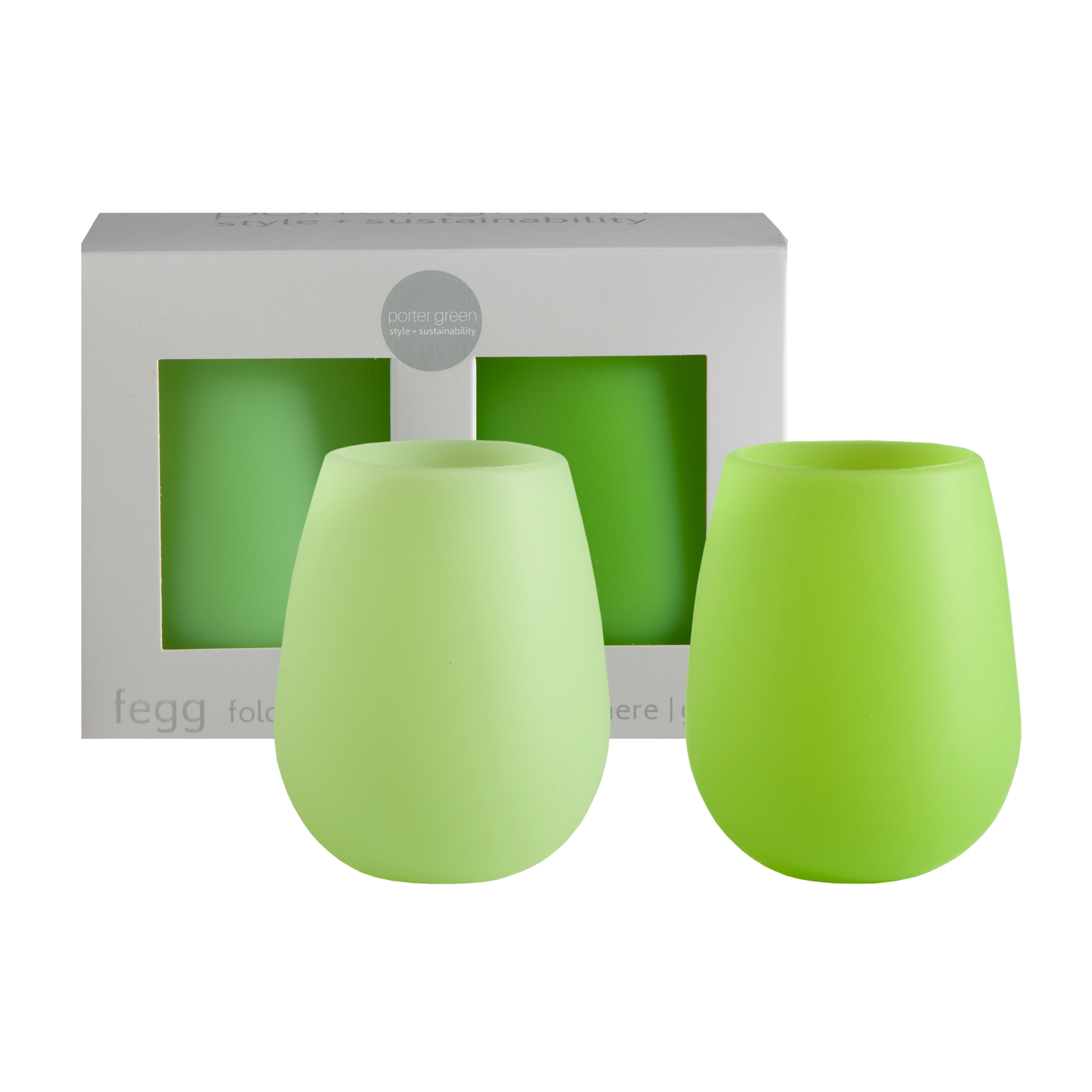 lime | fegg | silicone unbreakable glasses - porter green | style + sustainability