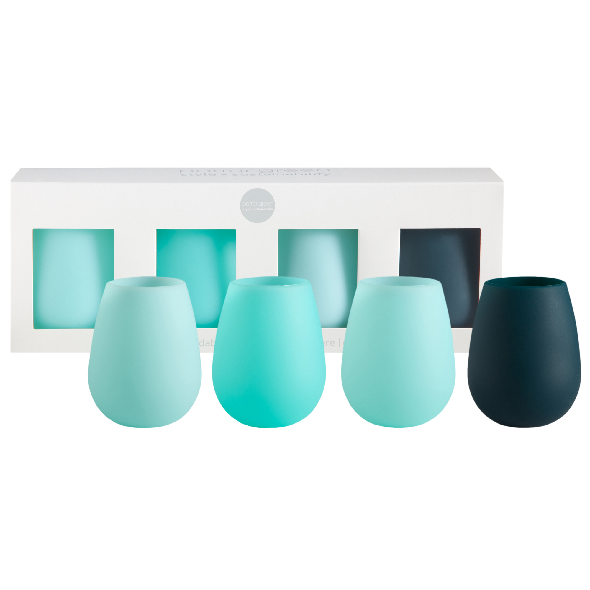 sarcelle | fegg | silicone unbreakable glasses - porter green | style + sustainability