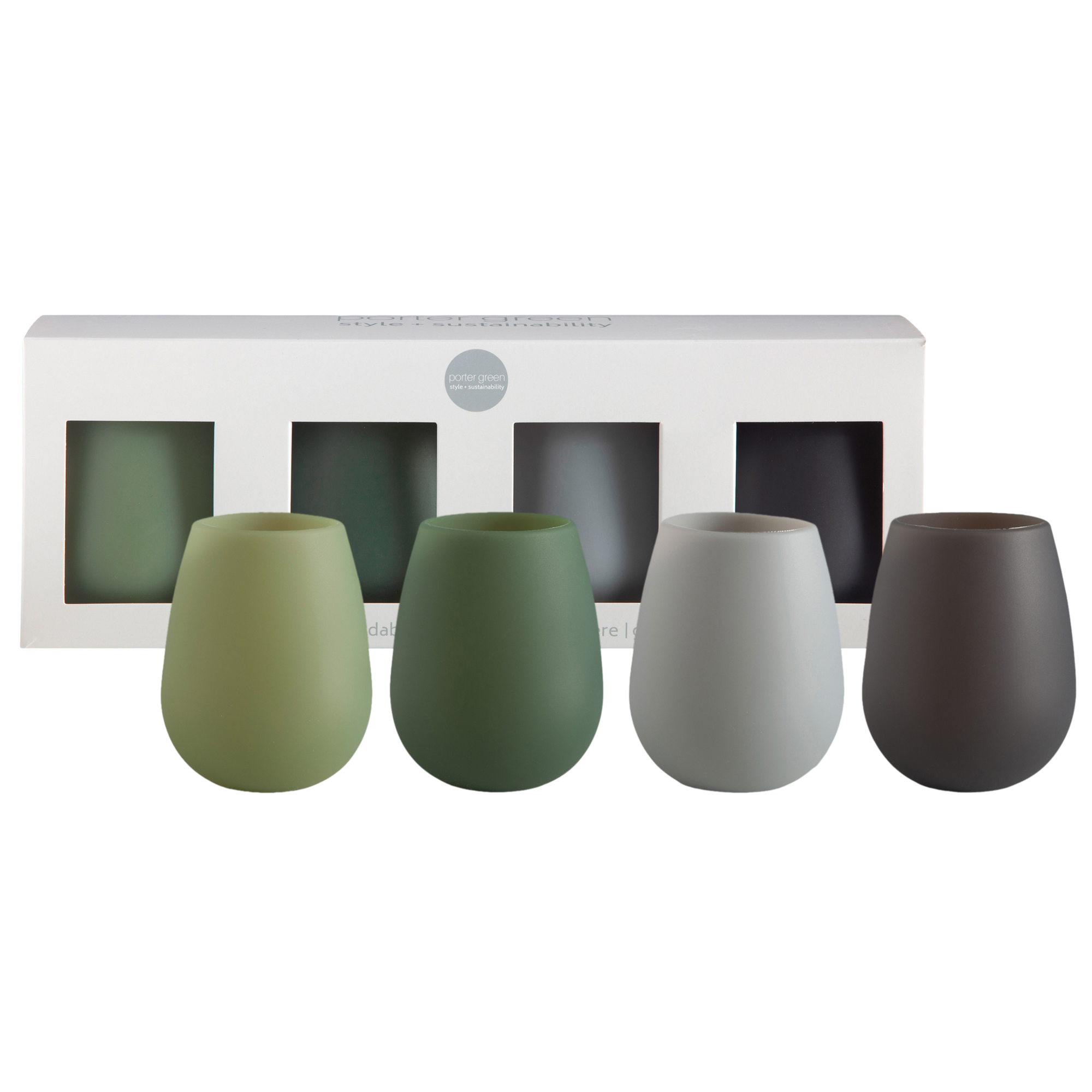 foret | fegg | silicone unbreakable glasses - porter green | style + sustainability