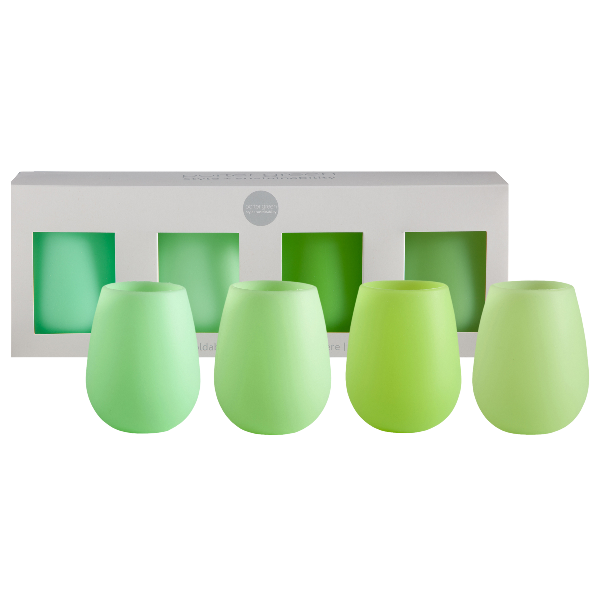 menthe | fegg | silicone unbreakable glasses - porter green | style + sustainability