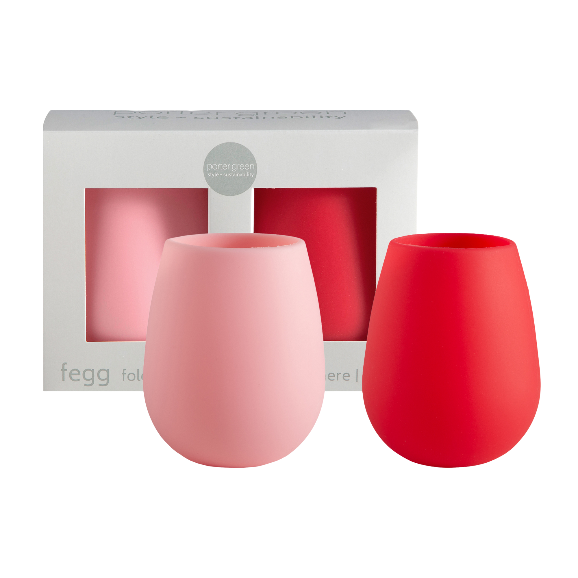 cherry + blush | fegg | silicone unbreakable glasses - porter green | style + sustainability