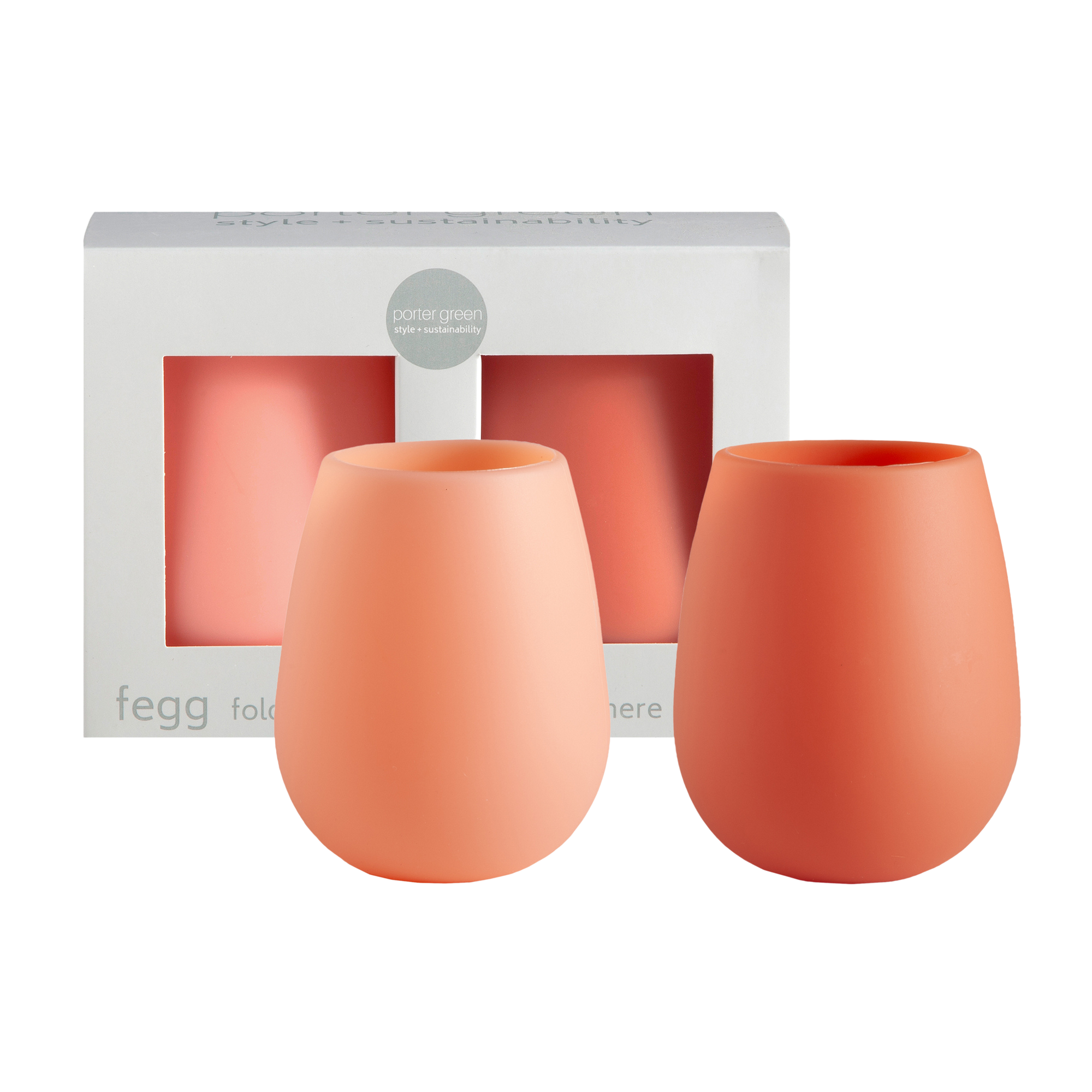 terra + peach | fegg | silicone unbreakable glasses - porter green | style + sustainability