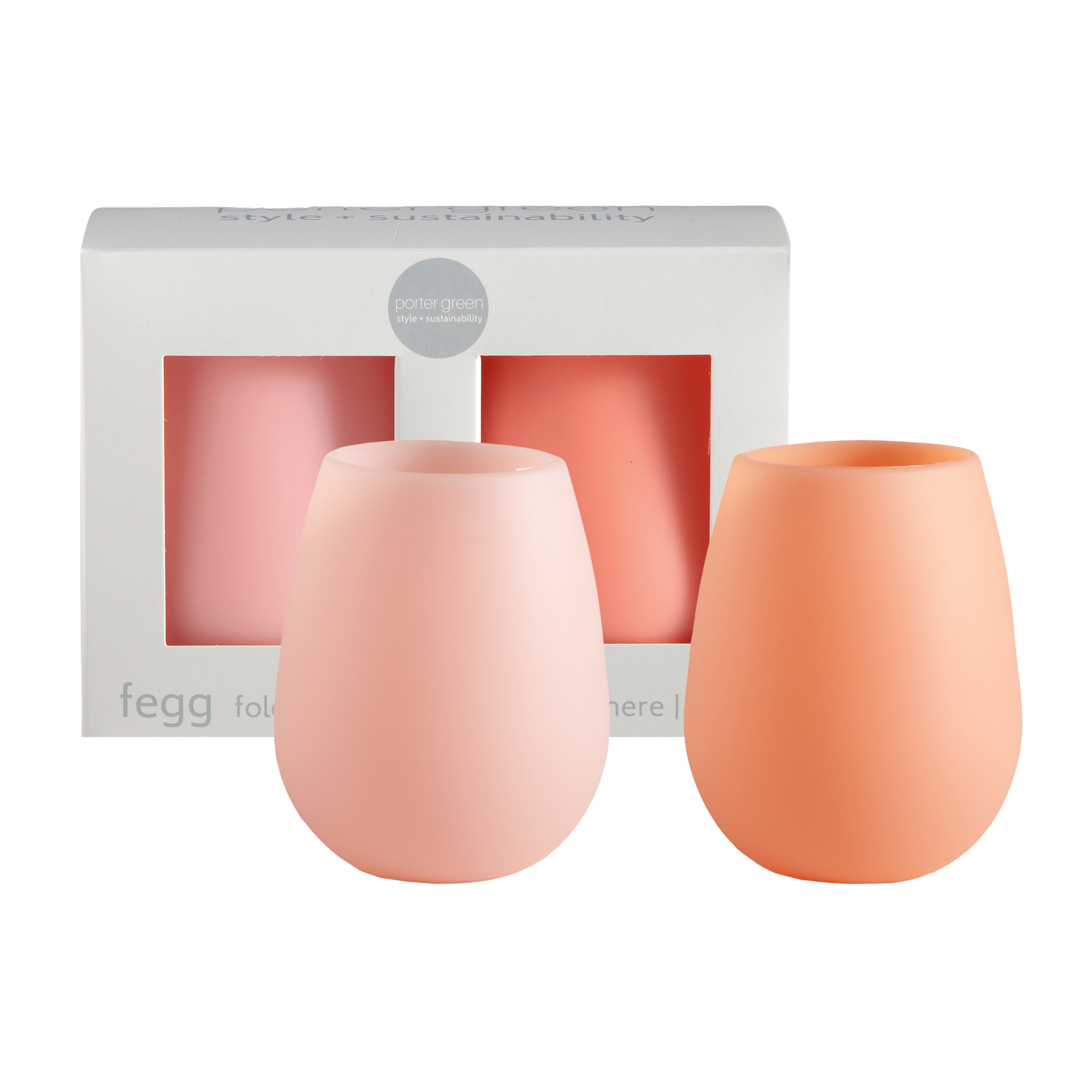 peach + petal | fegg | silicone unbreakable glasses - porter green | style + sustainability