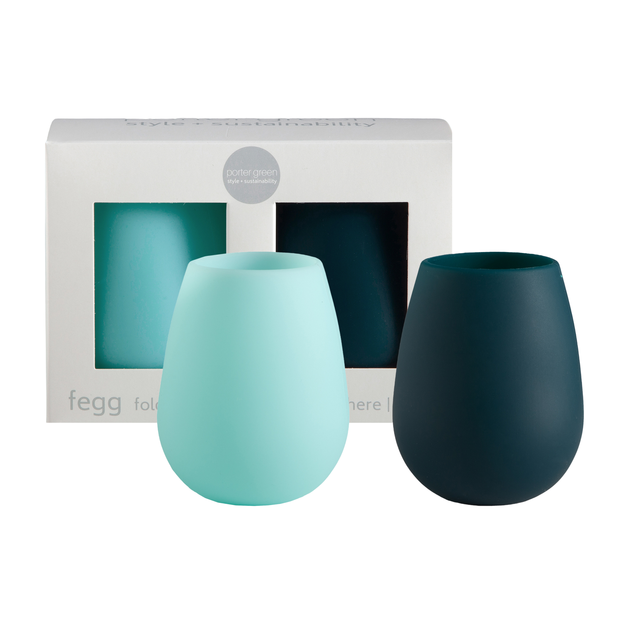 mist + ink | fegg | silicone unbreakable glasses - porter green | style + sustainability