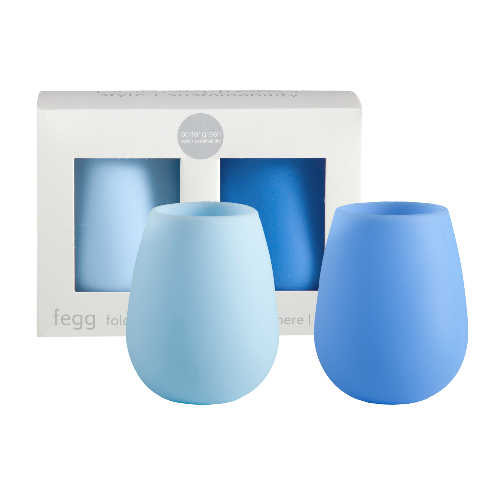 sky + kingfisher | fegg | silicone unbreakable glasses - porter green | style + sustainability