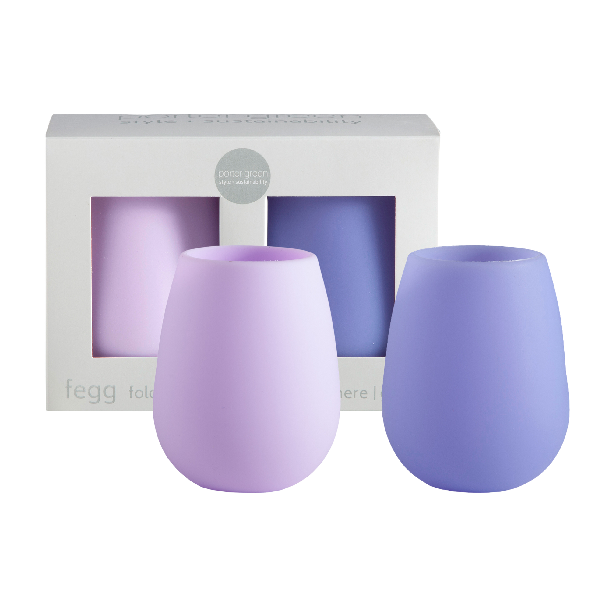 tanzanite + amethyst | fegg | silicone unbreakable glasses - porter green | style + sustainability