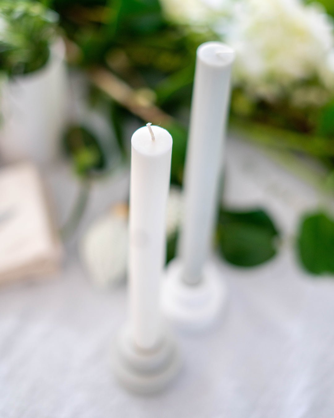blanc + dove | escc dinner candle | soy - blend unscented candles - porter green | style + sustainability