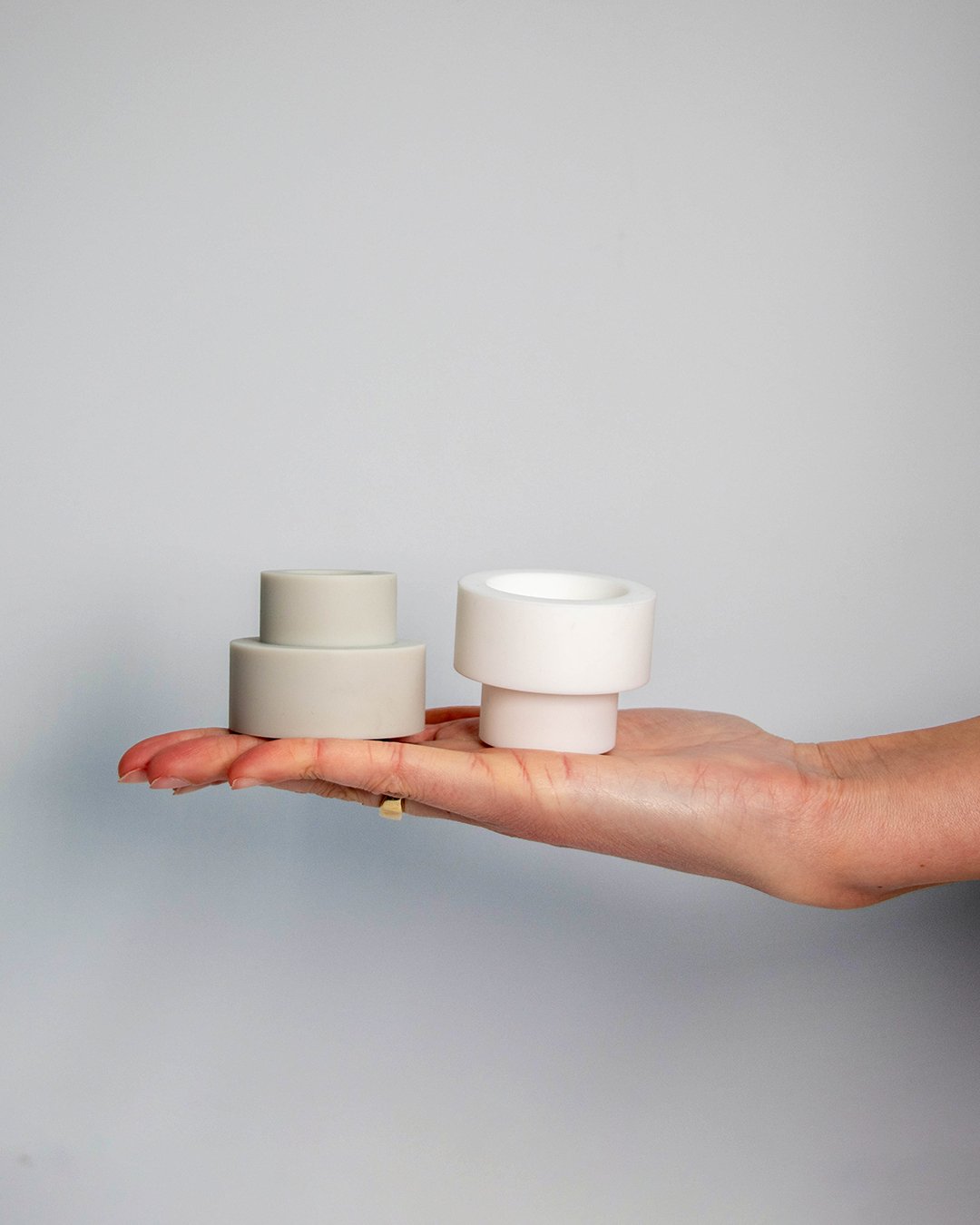 Blanc + Dove | Flipp small | Silicone Unbreakable Candle Holder Set - porter green | style + sustainability