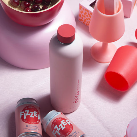 cherry + blush | driss | insulated stainless steel water bottle - porter green | style + sustainability