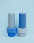 sky + kingfisher | escc sml pillar candle | soy-blend unscented candles
