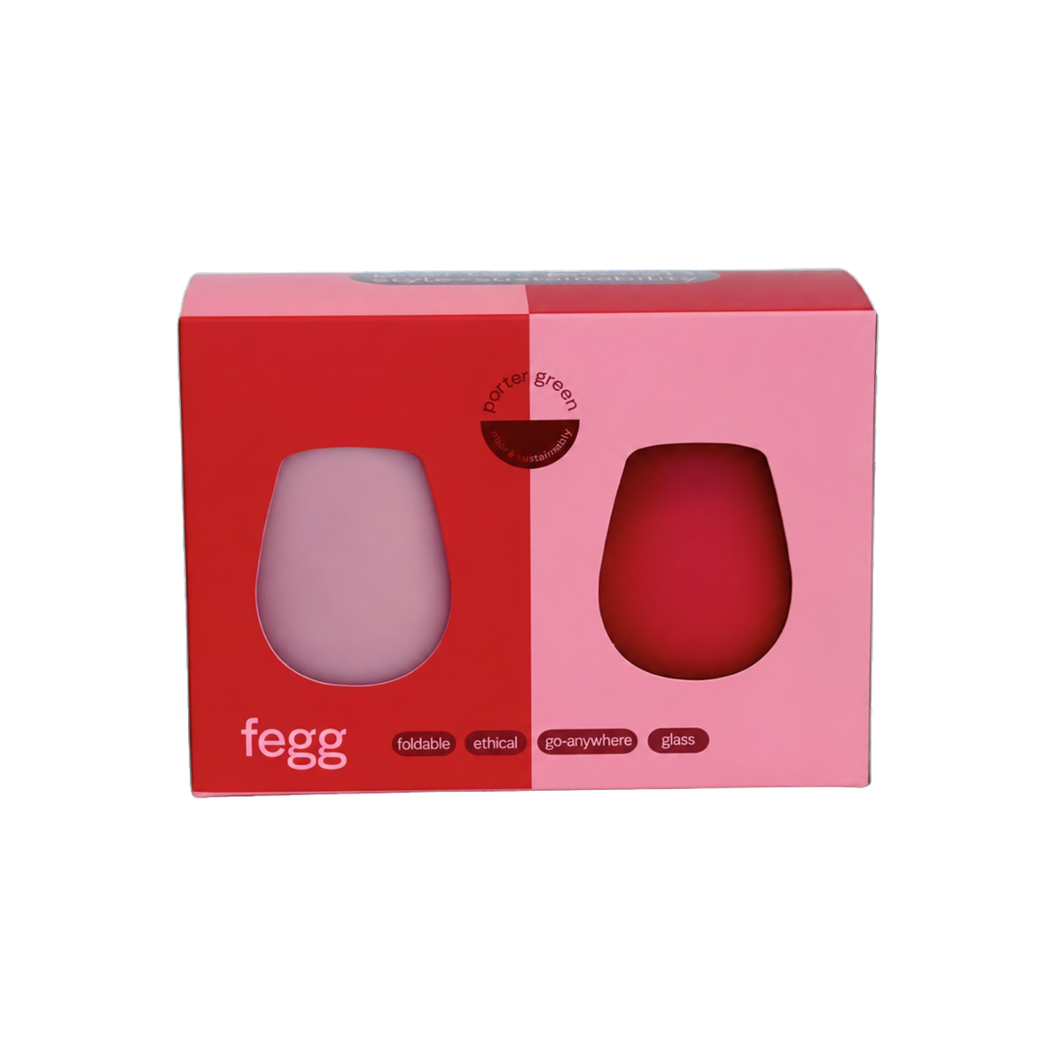 cherry + blush | fegg | silicone unbreakable glasses - porter green | style + sustainability