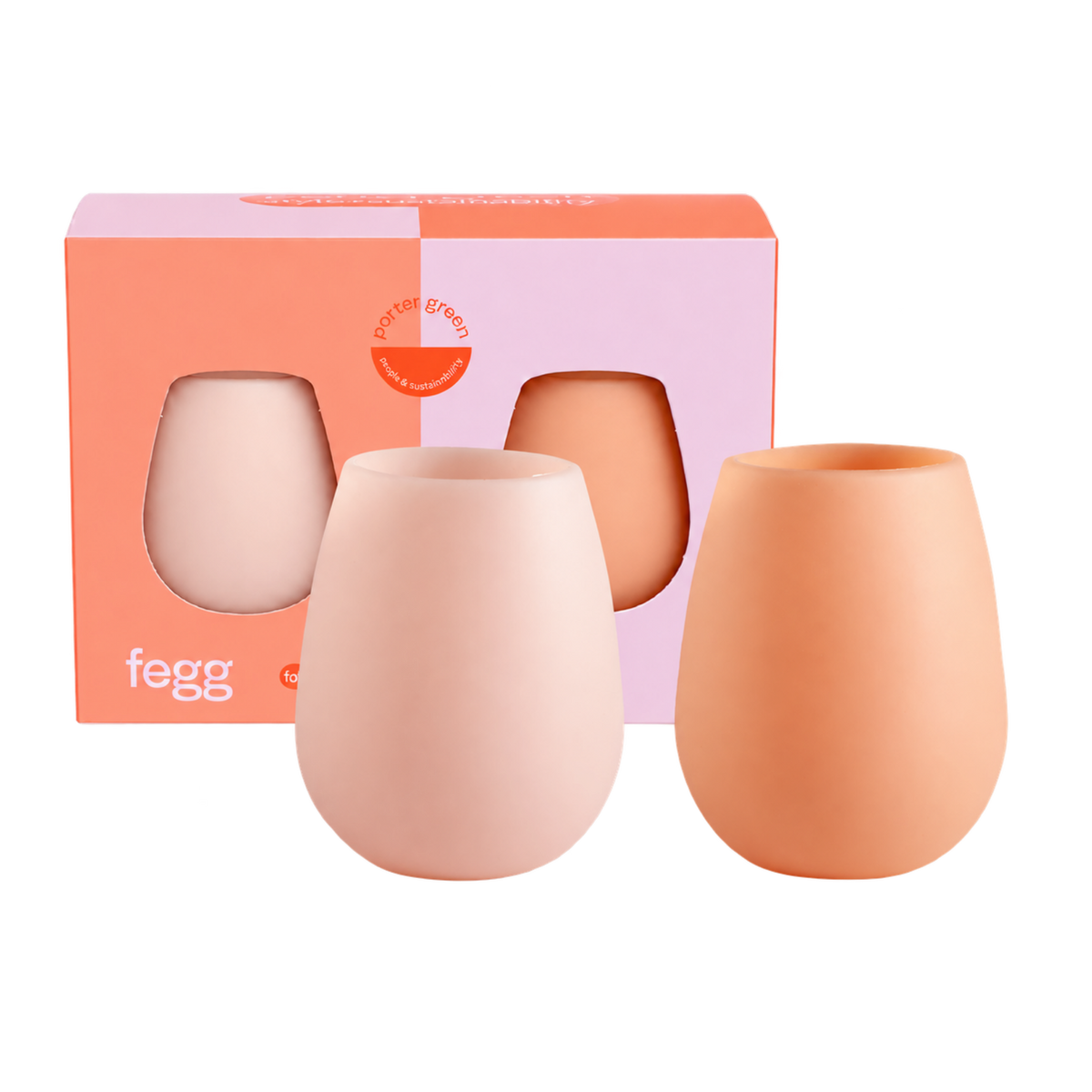 peach + petal | fegg | silicone unbreakable glasses - porter green | style + sustainability