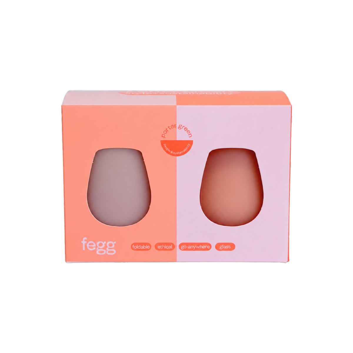 peach + petal | fegg | silicone unbreakable glasses - porter green | style + sustainability