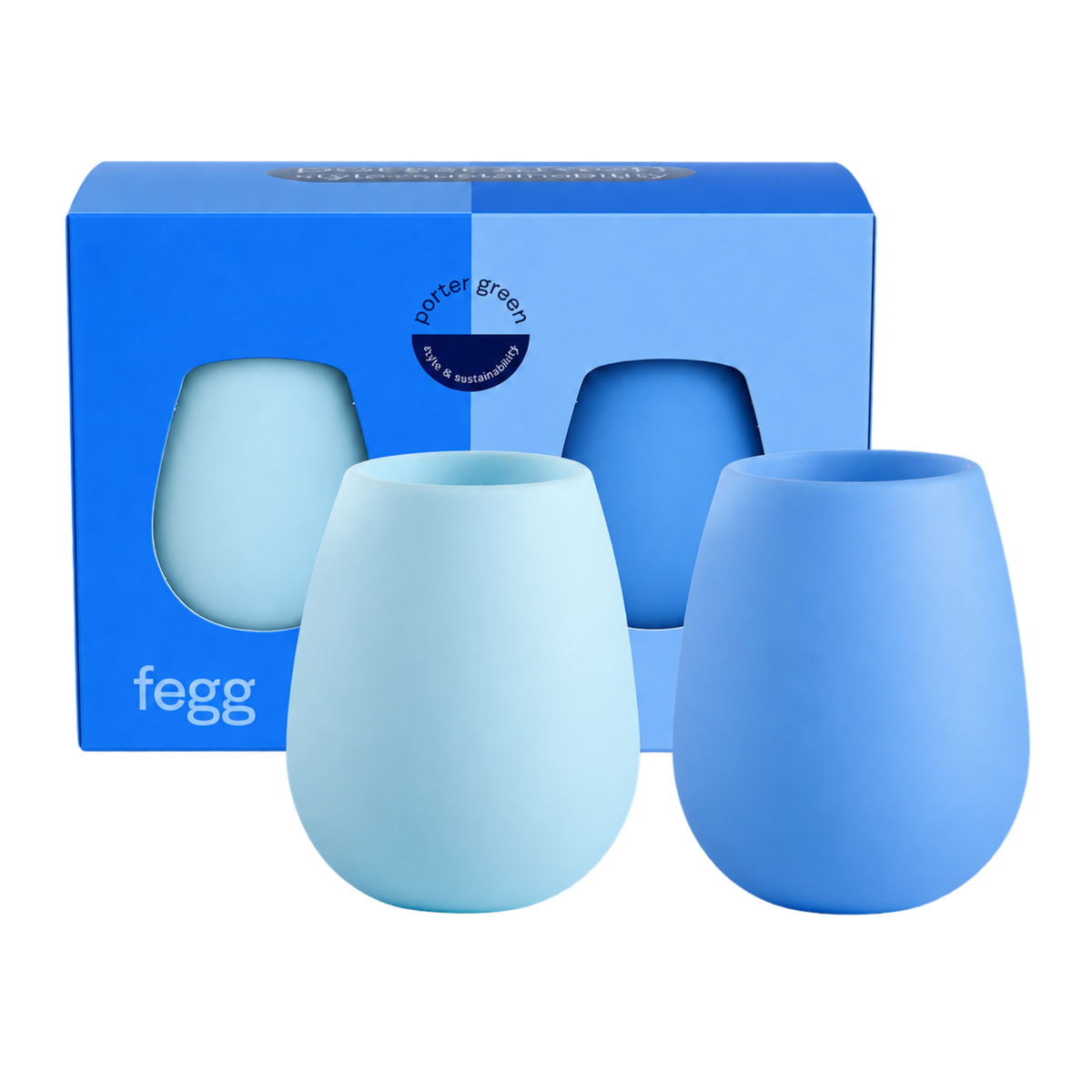sky + kingfisher | fegg | silicone unbreakable glasses - porter green | style + sustainability
